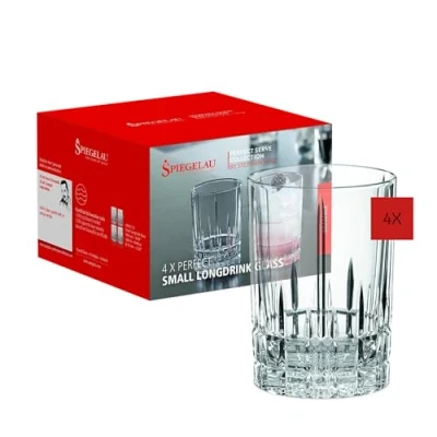 Imagen de Spiegelau &amp; Nachtmann Serve 4500172 Juego de 4 Vasos para tragos Largos, pequeños (Cristal, 240 ml)