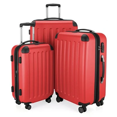 Imagen de HAUPTSTADTKOFFER SPREE Juego de 3 maletas rígidas, Trolley expandible, Equipaje viaje, 4 ruedas dobles, TSA, (S,M y L), Rojo