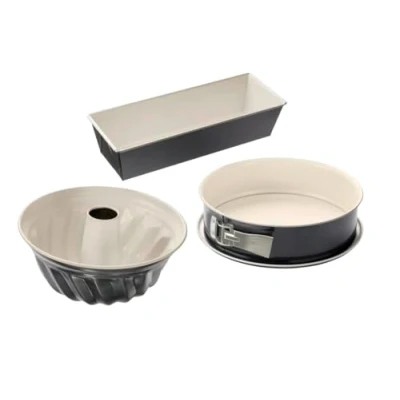 Imagen de Dr. Oetker Tendencia Trasera Back Trend Utensilios Piezas, Acero aleado, Juego de 3 moldes para Hornear