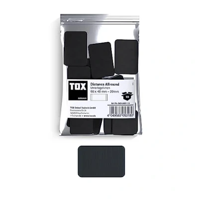 Imagen de TOX Distance calzos todoterreno, de plástico, cargables hasta 5 toneladas, polipropileno, 60 x 40 20 mm, 1 bolsa, 10 unidades, 065600113