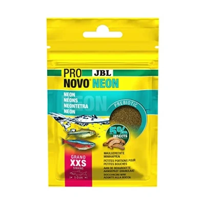 Imagen de JBL PRONOVO Neon Grano, alimento Principal para neones y pequeños salteadores de 1 3 cm, gránulos pienso Peces, Talla XXS, 20 ml