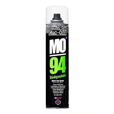 Imagen de Muc Off MO 94, 400 Ml Spray Protector de Bicicletas Multiusos y Lubricante Biodegradable que Dispersa el Agua, Evita la Oxidación Libera Piezas Atascadas