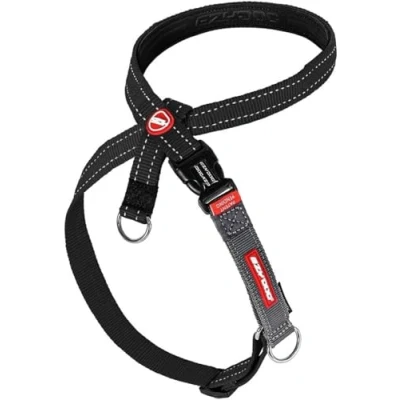 Imagen de EzyDog Arnés antitirones para Perros pequeños, medianos y Grandes, Accesorios de Entrenamiento Perros, Reflectante, tamaño Ajustable (M, Negro)