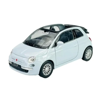 Imagen de Welly Fiat 500C Cabrio Azul Claro A partir de 2009 1/34 1/39 Modelo metal para coche