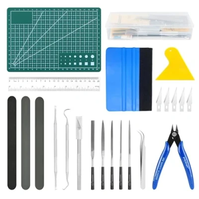 Imagen de Gundam Modeler 32 Herramientas básicas para modelador, Modelo de Coche, Kit reparación Bricolaje, Herramienta Modelado, Modelado