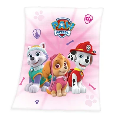 Imagen de Herding Paw Patrol Manta Suave de melocotón, Poliéster, Rosa, Talla única