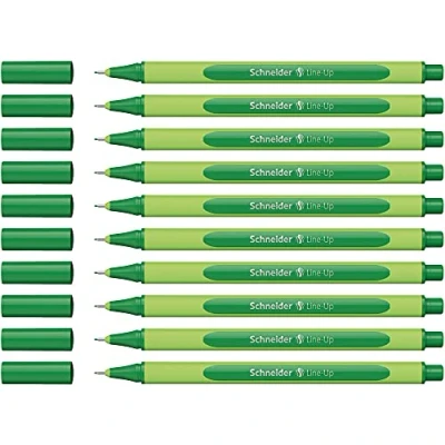 Imagen de Schneider Fineliner Line up 04, Color verde, 10 Unidades SH191004
