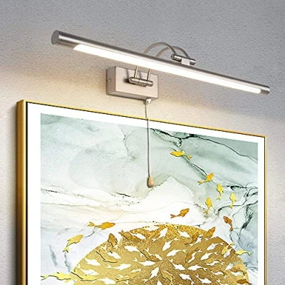 Imagen de TYhogar Lámpara De Espejo Baño LED 60cm 12W 1320LM Aplique Luz para Con Interruptor y Brazo Doblado Giratorio Pared Gabinete Iluminación