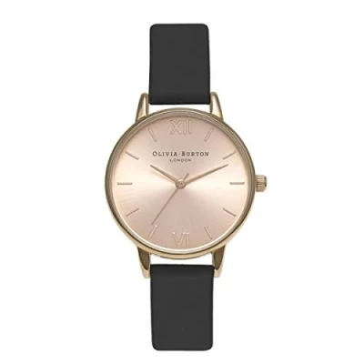 Imagen de Olivia Burton Reloj Analógico de Cuarzo para mujer con Correa en piel Negro OB15MD39