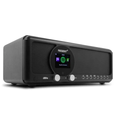 Imagen de Ferguson Radio por Internet Dab+ Wi Fi Regent i351s Spotify Connect/AUX/USB/Bluetooth multibanda: Altavoz, Hi Fi, FM Doble Alarma, Mando a Distancia IN/out único Bluetooth (Negro)