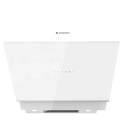 Imagen de Aspes Campana Extractora Inclinada 60cm Cristal blanco ACPD600A3IB. Potencia 650m3/h, Tiro Doble, 4 Velocidades, Control Táctil, Filtro apto para Lavavajillas.