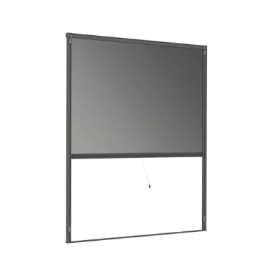 Imagen de Windhager Mosquitera Enrollable para Colgar, Marco de Aluminio, protección contra el Calor, Ventanas, Mosquitos, Ajustable, 100 x 160 cm, Antracita