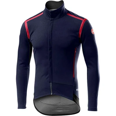 Imagen de CASTELLI Perfetto RoS Chaqueta de manga larga para hombre, resistente al viento, agua, transpirable, Gabba, ciclismo carretera y grava, azul salvaje, XXL