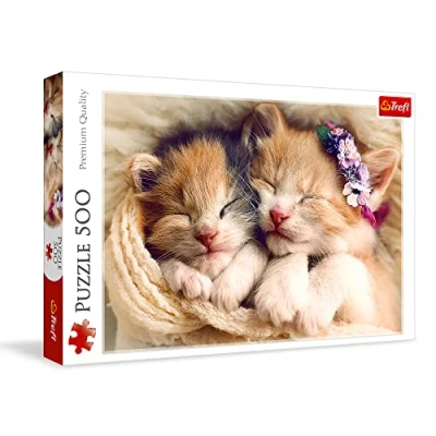 Imagen de Trefl 916 37271 Schlafende Katzen EA 500 Teile, Premium Quality, für Erwachsene und Kinder ab 10 Jahren 500pcs Sleeping Kittens, Multicolor