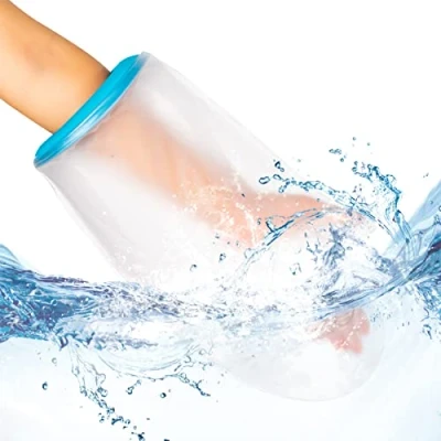 Imagen de Funda impermeable para escayola de mano la ducha: Protector y vendaje el baño, transparente vendaje, Protección reutilizable