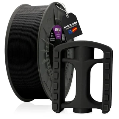 Imagen de WINKLE Filamento ASA Negro Azabache Impresora 3D 2,85mm 1kg Compatible con Mayoría Impresoras Precisión Dimensional Resistente Bobina