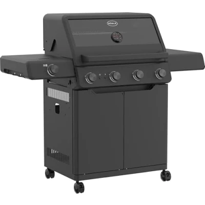 Imagen de RÖSLE ALLFLAME Prime 4 Barbacoa de Gas, Quemadores (3.5 kW cada uno), Sistema Parrillas Vario+, Superficie Asado 70x45 cm, Fundición, Fundición Inyectada Aluminio, Negro