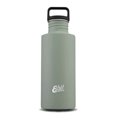 Imagen de Esbit Botella de agua Sculptor, acero inoxidable, libre BPA; negro, plata y más colores, 0,75L 1L, colegio, agua, ciclismo, deporte