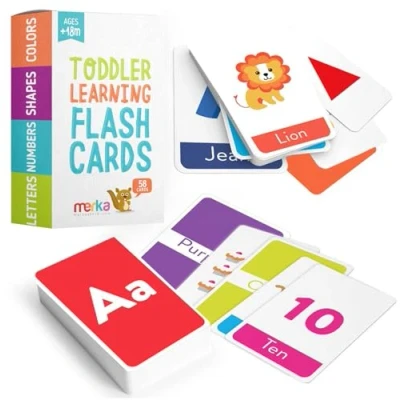 Imagen de merka Tarjetas Flash para niños pequeños, del Alfabeto Juego de 58 Letras, Colores, Formas y números, Juguetes Aprendizaje, educativas preescolares