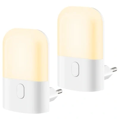 Imagen de CandLuc Luz Nocturna Infantil, 2 Piezas Bebe con Sensor de Luz, Infantil 3 Niveles Brillo, Enchufe Noche para Habitación Bebé, Pasillos, Dormitorio, Sala, Cocinas