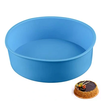 Imagen de MKNZOME Pan de silicona y latas pan, Bandeja redonda antiadherente para hornear Moldes Panes Pastel Pizza