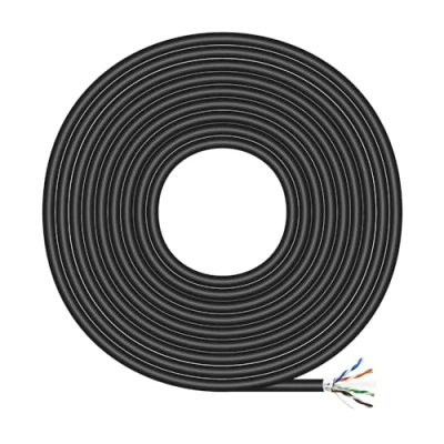 Imagen de AISENS A135 0674 Cable de Red Exterior Impermeable RJ45 Cat.6 FTP Rigido AWG24, Negro, 305M