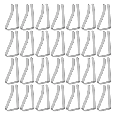 Imagen de MZMing 24 Pack Clips de Acero Inoxidable Mantel Pinza para Cubierta Fiesta, Picnic al Aire Libre, Patio y Boda Ajustables