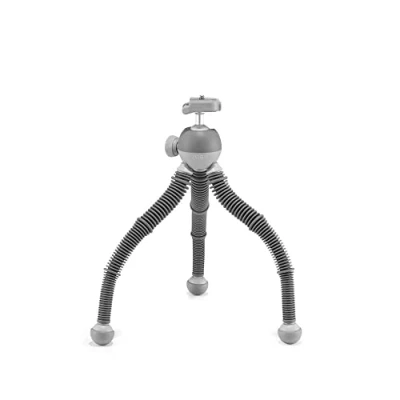 Imagen de JOBY PodZilla Large Trípode Flexible con Rótula Incluida, para Teléfono por los Creadores de GorillaPod, compatible iPhone, Smartphones, Cámaras Compactas,Dispositivos hasta 2,5Kg, Gris