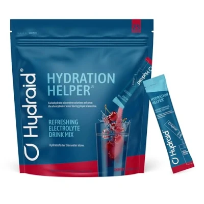 Imagen de Electrolitos en polvo Hydraid® CEREZA (1118 mg) 25 sobres bebida deportiva para hidratación rápida calidad alemana