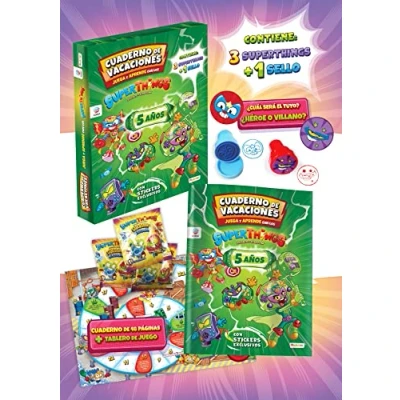 Imagen de Cuaderno de Vacaciones juega y aprende Superthings Guardians of Kazoom para 5 años