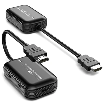 Imagen de Transmisor HDMI Inalámbrico, Wireless Transmitter and Receiver Extender 100Ft, Full HD 1080P for Streaming Audio Video Computer, PC to HDTV, Projector,Plug &amp; Play
