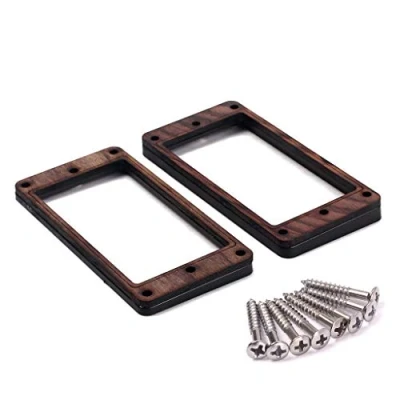 Imagen de Alnicov Juego de 2 anillos humbucker fondo curvado para accesorios guitarra Epiphone, palisandro