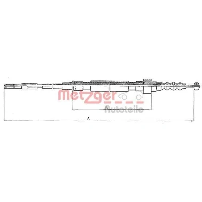 Imagen de METZGER 10.7471 Cable de Freno Mano Atrás izquierda, derecha, izquierda 1622/1220 Discos COFLE VOLKSWAGEN: GOLF 2, Jetta SEAT: TOLEDO 1