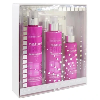 Imagen de abril et nature Set de Cuidado Capilar Profesional Anti Frizz Hidrata y Mantiene el Pelo Liso Pack Champú, Mascarilla Sérum para Cabellos Encrespados más Suave Brillante 550 ml