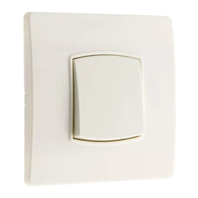 Imagen de Zenitech Interruptor De Dos Puntos Con Terminal Automático Tornillos Y Garras Compatible Cajas Empotrar Estándar Fijación Invisible Cableado Rápido Blanco