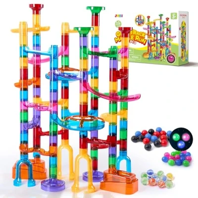 Imagen de JOYIN 137 Pcs Circuito Canicas Mármol Maze Race Pista de Bolas Laberinto Juego Educativo Regalo Navidad Cumpleaños Juguete para Niños