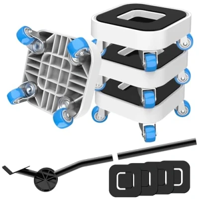 Imagen de NIUXX Ruedas para Mover Muebles, Juego Muebles Pesados, con Giratorias de 360 Grados, Fácil Mover, Adecuado Varios Tipos Capacidad Máxima Carga 350 kg