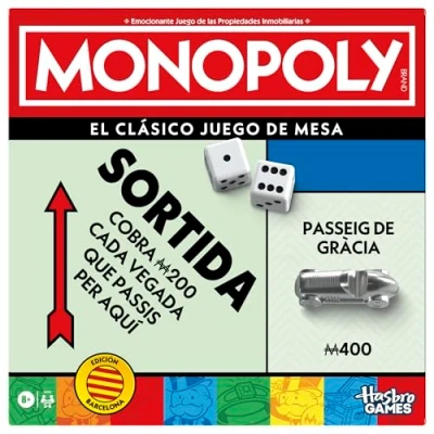 Imagen de Juego de Mesa Monopoly con Bandeja Almacenamiento y peones Grandes Versión catalana en español