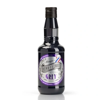 Imagen de Beardburys Grey, Champú para Cabello Gris Hombre, Efecto Antiamarillo, Mejora el Tono Natural de las Canas, sin Sulfatos, Fórmula Hidratante, Ideal Uso Diario, 330 ml