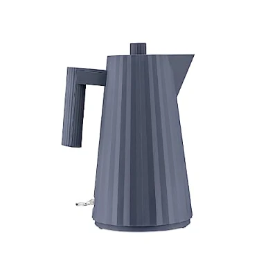 Imagen de Alessi Plissé MDL06 G/UK Hervidor Eléctrico de Design, en Resina Termoplástica, Enchufe Inglés 2400W, 170cl, Gris