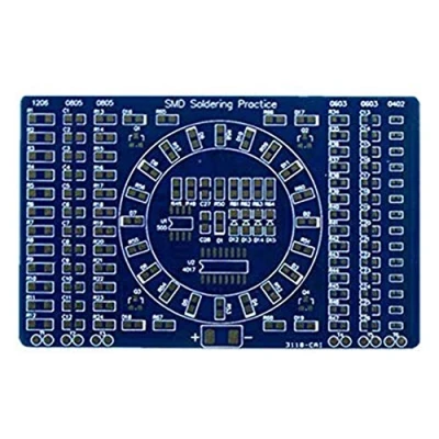 Imagen de iFutniew kit de placa práctica soldadura LED SMD NE555 giratoria, bricolaje para entrenamiento habilidad Fanny, módulo PCB electrónica