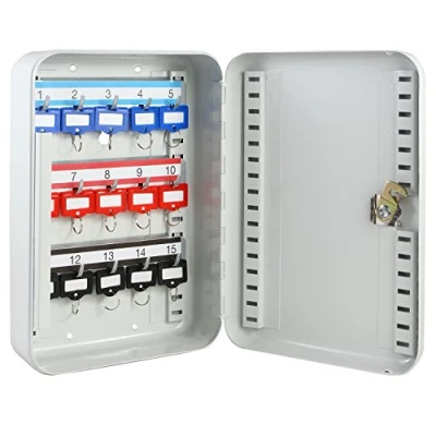 Imagen de HMF 12515 07 Caja para Llaves, 15 Ganchos, 25 x 17 7,5 cm, Gris