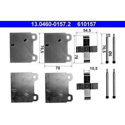 Imagen de ATE 13.0460 0157.2 Kit de accesorios, pastillas frenos VOLKSWAGEN: TRANSPORTER 3 Bus, 2 Pritsche/Fahrgestell norauto