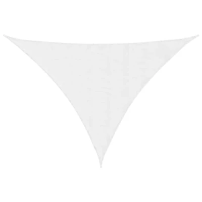 Imagen de vidaXL Toldo de Vela Parasol Lona Protector Solar Sombra Patio Jardín Terraza Balcón Parque Exterior Triangular Tela Oxford Blanco 3x4x4 m