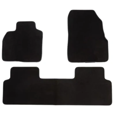 Imagen de DBS 1764135 Alfombrillas de coche A medida para 3 uds. Antideslizante Moqueta en negro 1000 g/m² Aspecto terciopelo Modelo Luxe
