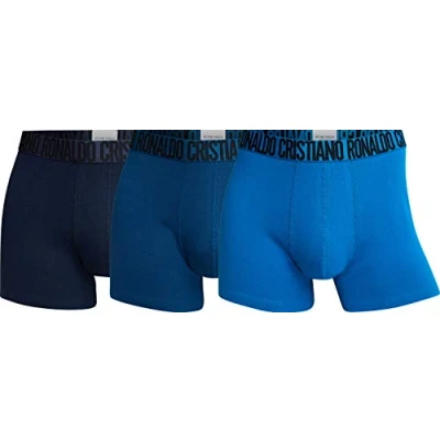 Imagen de Cristiano Ronaldo CR7 3 PACK Basic Culotte, Hombre, Talla: Small, Blau/mix