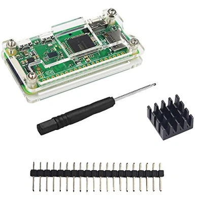 Imagen de iHaospaceTranparent Acrylic Case + HeatSink Pin Header For Raspberry Pi Zero W