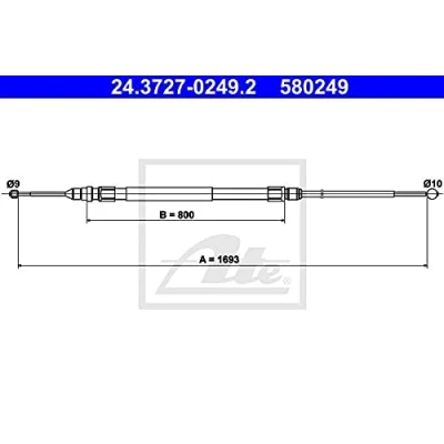 Imagen de ATE 24.3727 0249.2 Cable de Freno Mano 1693