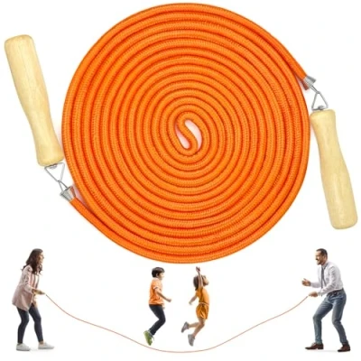 Imagen de Grupos Saltar Cuerda, Salto Cuerda Multijugador, El mejor equipo Longitud para Deportes Escolares Actividades Aire Libre 5 Metros 7 10 (B Mod. Naranja, 10M)