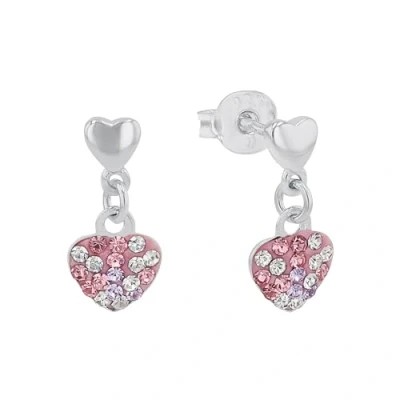 Imagen de Prinzessin Lillifee Hada Pendientes Joyas para las Orejas, con Preciosa, 1.2 cm, Púrpura, Corazón, Estuche de Regalo Joyería, 2013169